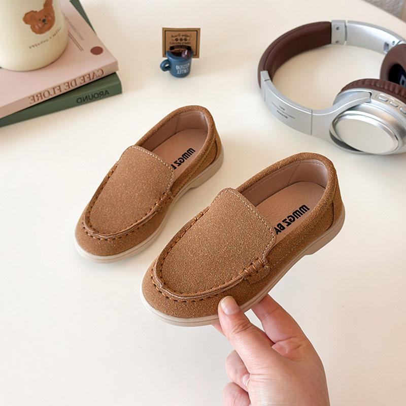 Children Clothing Yulin-001 Girls Kids Flat Shoes Slip On Loafers Child Suede Baby Round Toes Sandals Children Barefoot Beach Shoe For 21-35 Cm