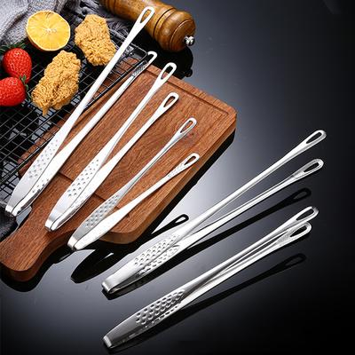 Edelstahl Grillzange Küchen-Lebensmittelzange Tragbare BBQ-Pinzette Servier-Buffet-Klammer Kochen Pommes Frites Küchenwerkzeug