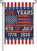 1776-2026 Semiquincentennial America's 250th Anniversaries Garden ag Vintage Banners For Outdoor