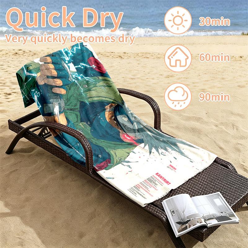 Naruto Beach towels also serve as bath towels summer essential a musthave for the outdoors the beach and the pool