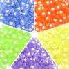 100pcs 7mm Acrylic Heart Beads Colorful Transparent Flat Round Loose Beads For Jewelry Making DIY Bracelets Necklace Accessories