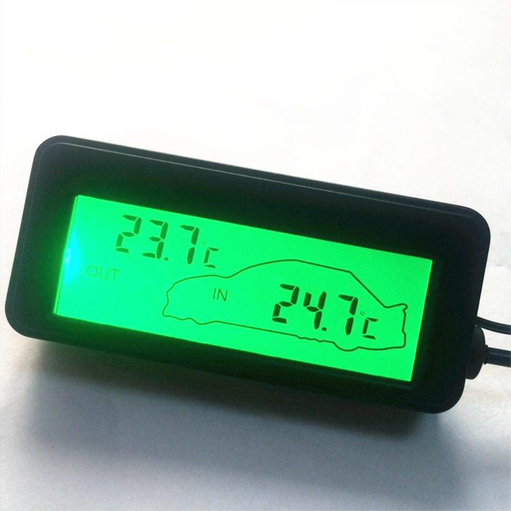 12V Mini LCD Display Digital Thermometer Car Inter/Exter Thermometer Embedded Electronic Digital Thermometer
