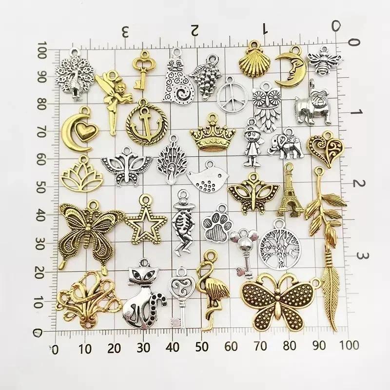 100pcs 2025 New  Alloy DIY Jewelry Necklaces, Bracelets, Pendants, and Accessories Can Be Mixed in Multiple Colors