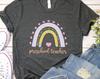 Preschool Teacher Rainbow Graphic T-Shirt and Kids Tshirt, Cute Teacher Appreciation Gift Tee