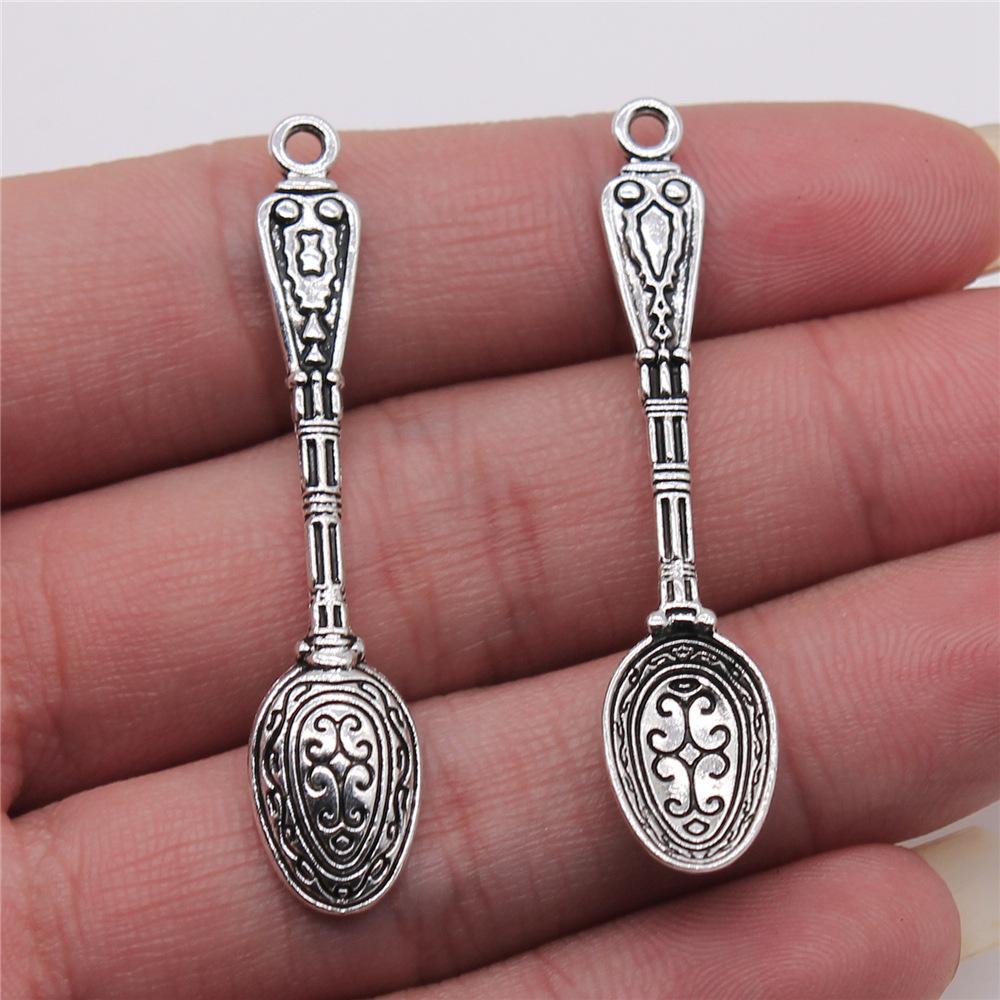 20pcs Tableware Dinnerware Dinner Set Dinner Service Knife Spoon Fork Charms For Jewelry Making DIY Crafts