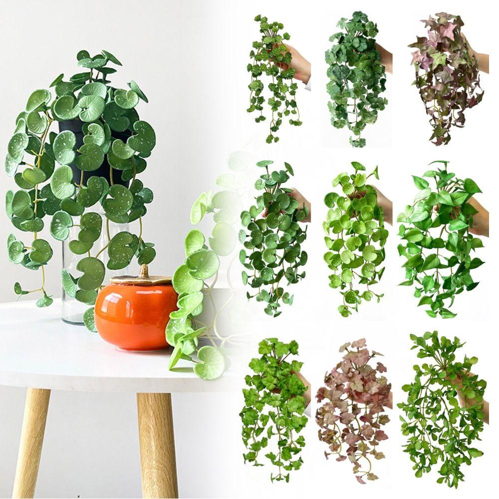 

Green Artificial Plant Soft Glue Faux Copper Coin Grass Creative Simulation Bonsai Home Office