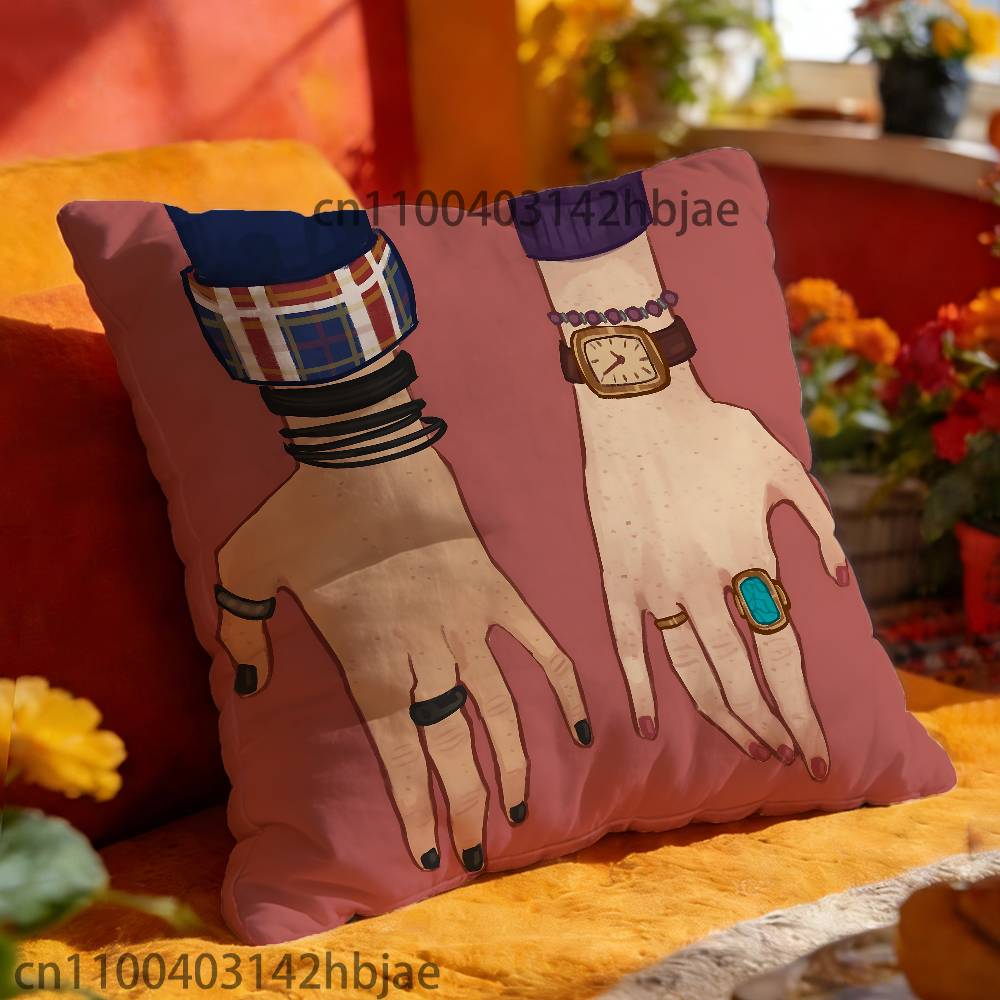 Rockie V-Vickie and R-Robin Pillow Case Print Polyester Fiber 40X40 Cm Home Sofa Throw Cushion Cover Decoration