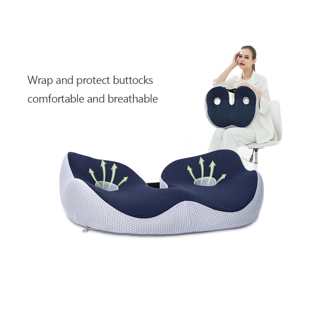 New High-end Breathable Fabric Car Seat Cushion Memory Foam Ergonomic Slow Rebound Driving Seat Cushion Pad For Car Home Of F9Z9