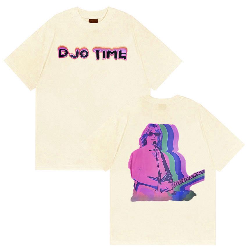 Singer Djo Time Tour Album 2025 Merch T Shirts Men's Hip Hop Fashion Short Sleeve T-shirt Retro Oversized Cotton Tees Streetwear