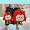 Winter Cute Apple Canvas Shoulder Bag For Students Compact Stylish Daily Carry