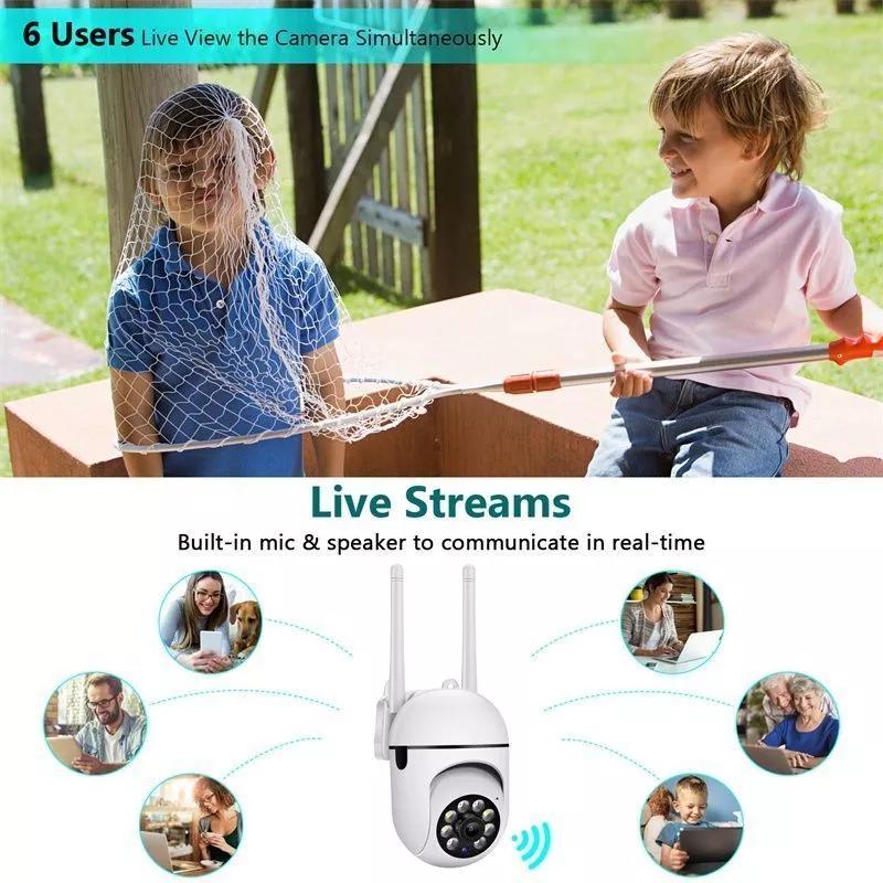 [BUY 1 TAKE 1]A7 PRO CCTV camera connect to cellphone CCTV Camera No Needed WIFI 8MP Two-Way Voice IP66 360° rotation CCTV Camera No Need Internet