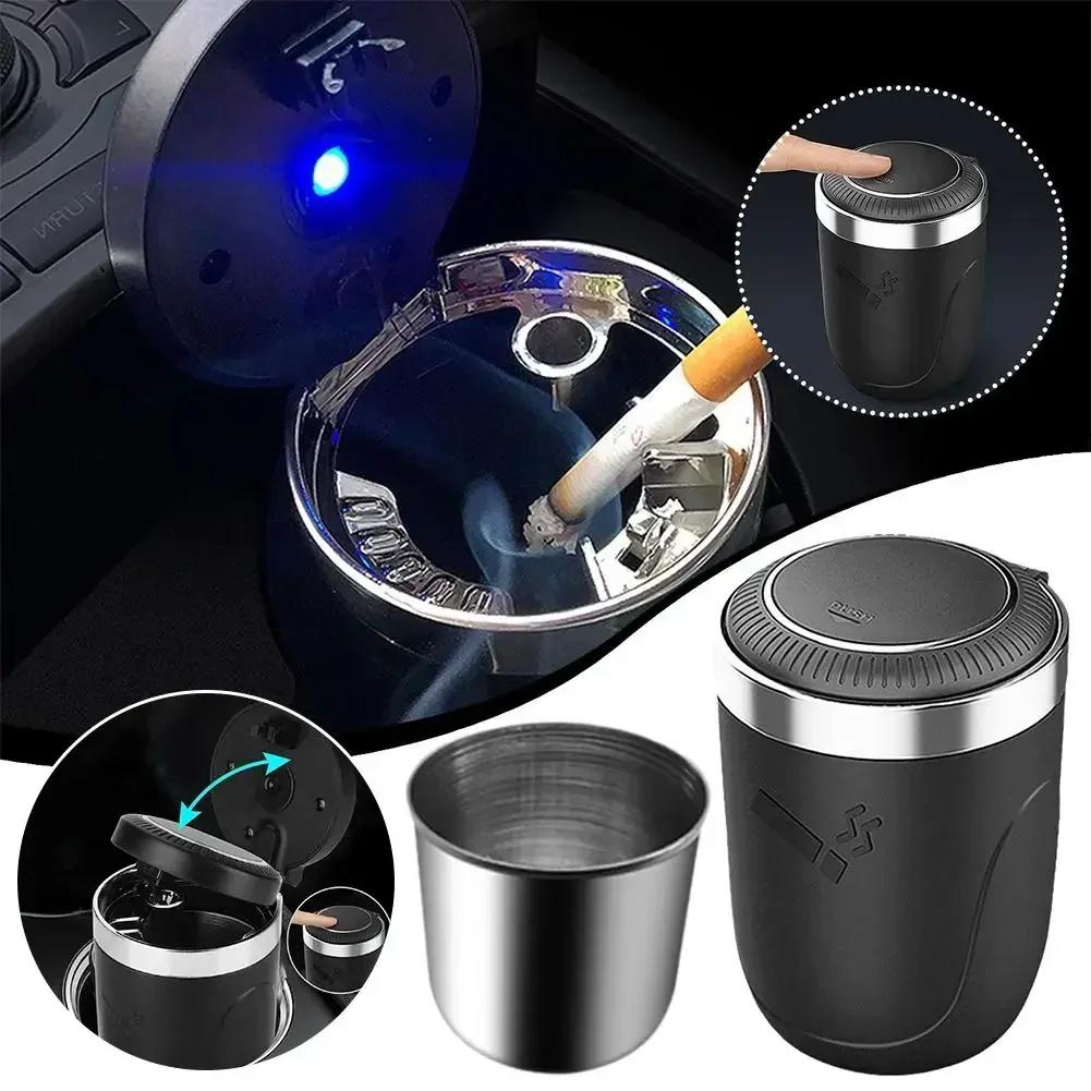 Cana Nouă Brichetă Auto Cu Capac Și Lumină LED Portabilă Și Suport Multifuncțional Auto Brichetă Detasabilă din Oțel Liner ABS