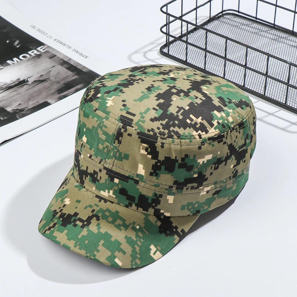 Men Women Camping Fishing Combat Flat Top Hat Baseball Cap Headwear Sun Protection Cap