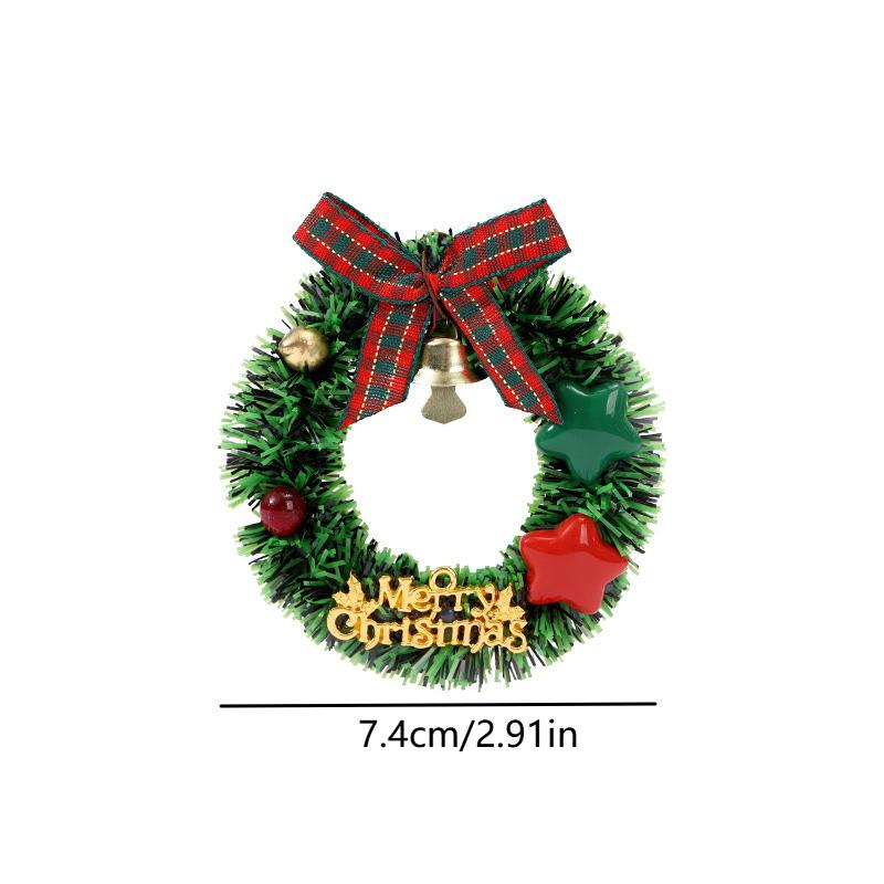 Christmas Decoration Magnetic Wreath Simulation Christmas Wreath Mini Magnetic Refrigerator Magnet Christmas Wreath Decoration
