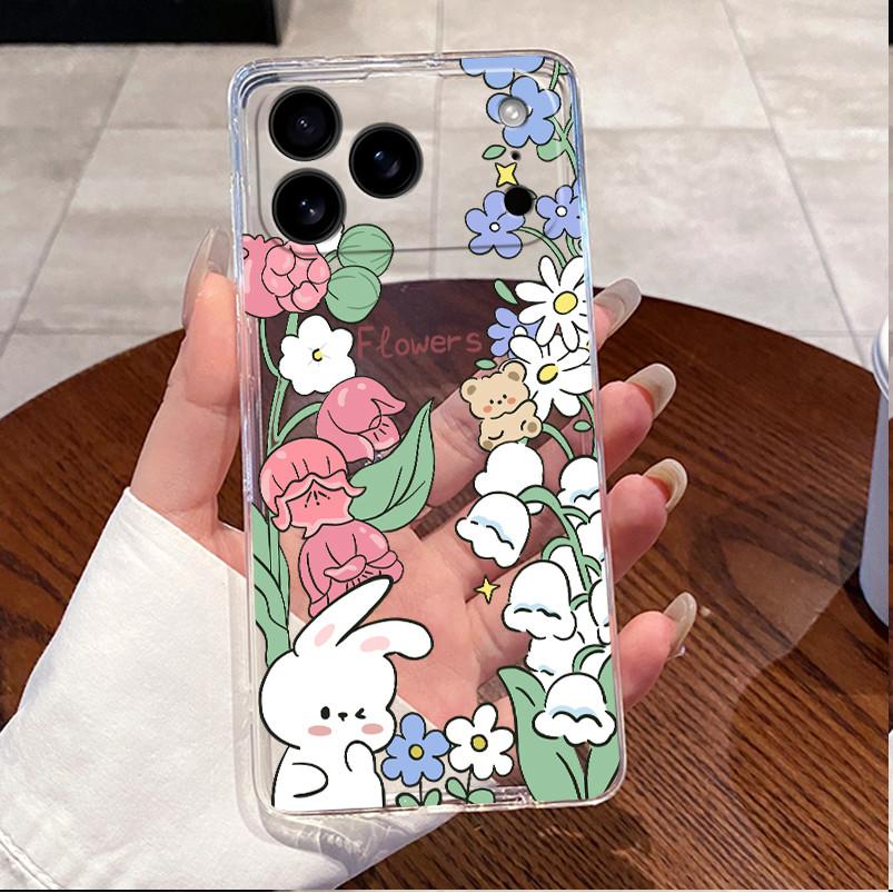 For iPhone 17 Pro Max Case iphone17 Clear Luxury Cute Love Rabbit Cover Soft Silicone Phone Case For iPhone 17Pro Max Air Fundas