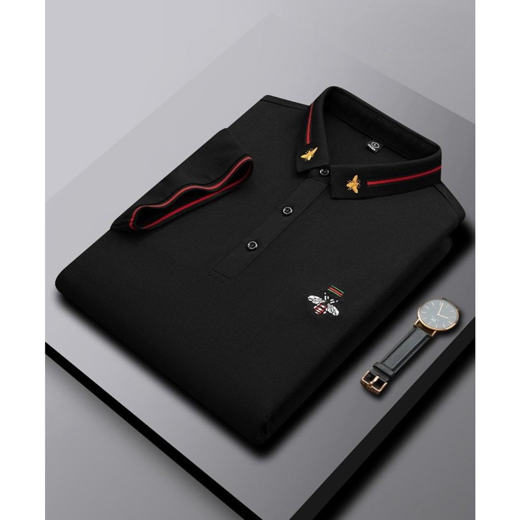 STORN Luxury Brand Quality Men's Polo Shirt Exquisite Bee Embroid Short Sleeve Summer Lapel T-Shirt Business Casual Trend Menswea Top