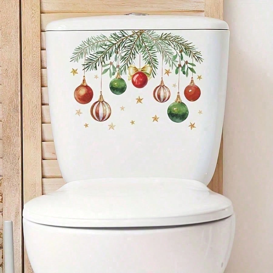 1 Piece Daily Home Decoration Toilet Sticker - Removable Waterproof Bathroom Sticker for Ceramic Tiles & Glass Surfaces
