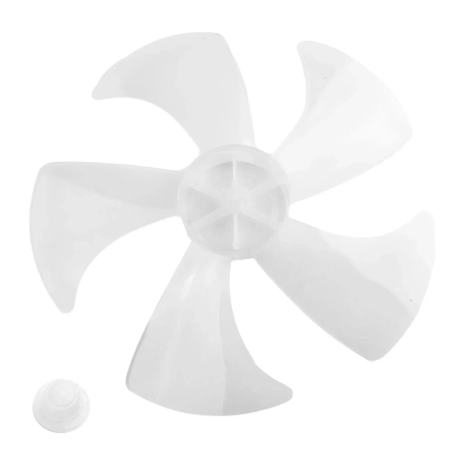 

14 Inch Lightweight Fan Blade for Desk and For Pedestal Fans Nut Cover Quiet Five Leaf Design for Easy Cleaning прозорий білий колір