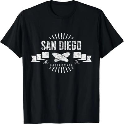 San Diego Surf Vintage Surfing Retro Surfboard California T-Shirt