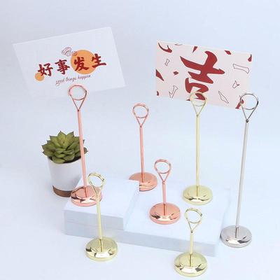 Round Shape Metal Card Holders Table Number Holders Photo Stands Memo Clip Wedding Birthday Party Supplies Note Clamp Stand