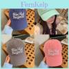 Vintage Embroidered Letter Baseball Cap For Women Spring Summer Sun Protection