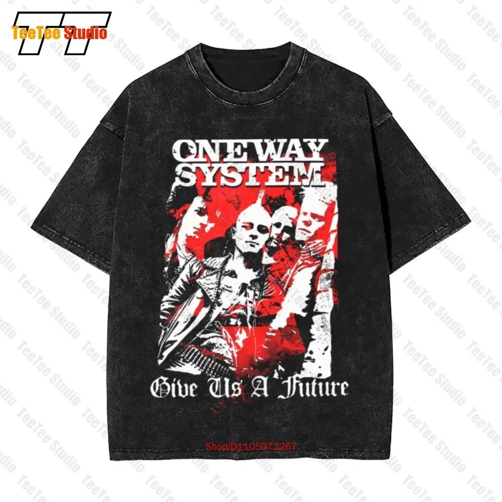 One Way System Give Us A Future WomenS Vintage Oversized TShirt JYV S
