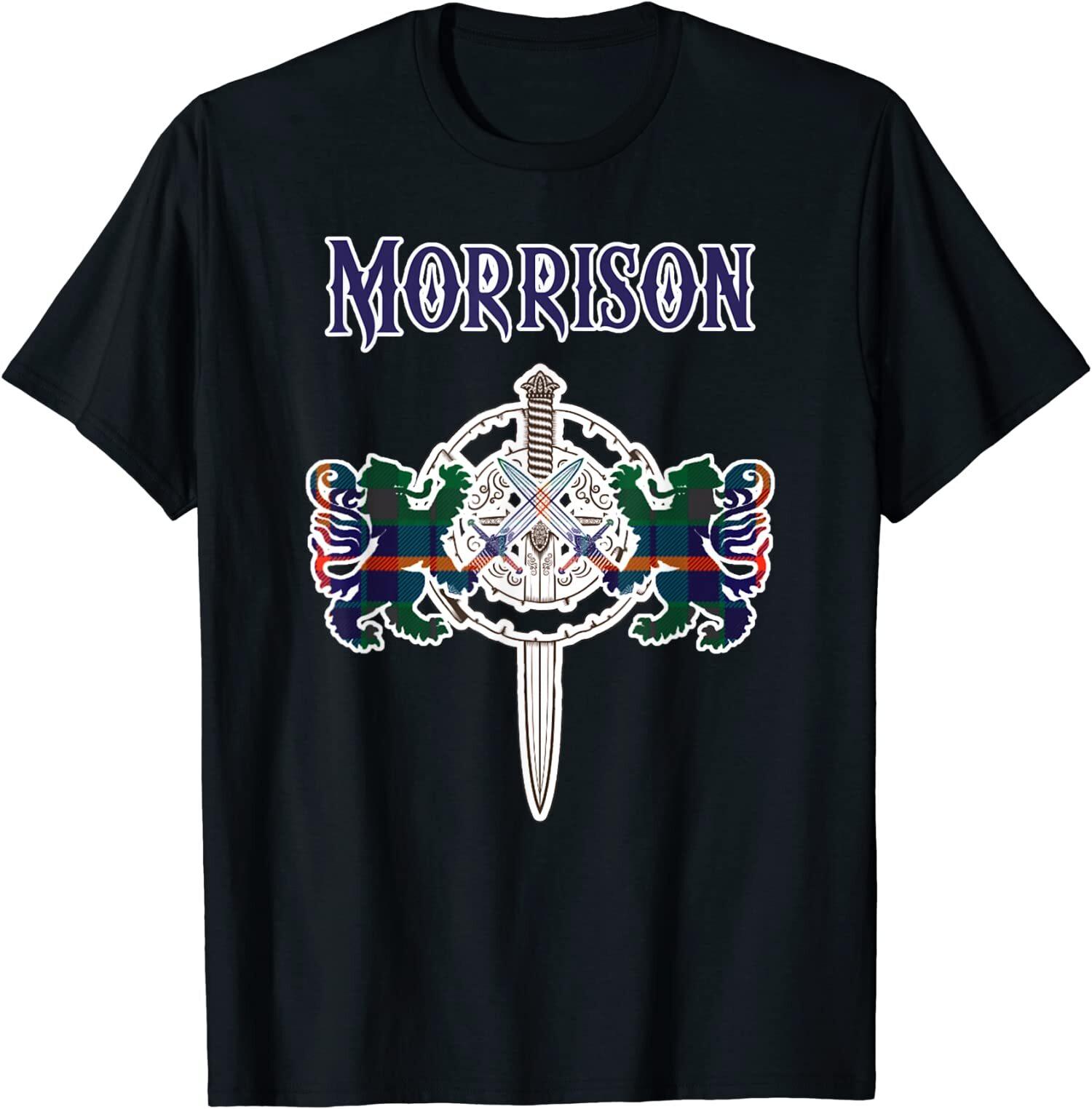 NEW LIMITED Morrison Scottish Clan Family Name Tartan Lion Sword T-Shirt L