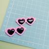 42mm Kawaii Resin Cabochon Heart Sunglasses Shape Flatback Button Patch Sticker Hair Jewelry DIY Material