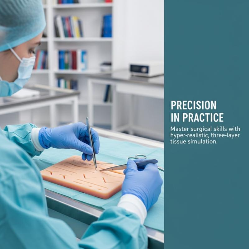 Reusable Surgical Suture Kit Pad Silicone Skin Wounds Suture Practice Traumatic Simulation Wounds Training Teaching Model