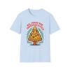 Unisex Softstyle T-Shirt Funny Pizza Slice Christmas Tree Holiday Graphic Tee