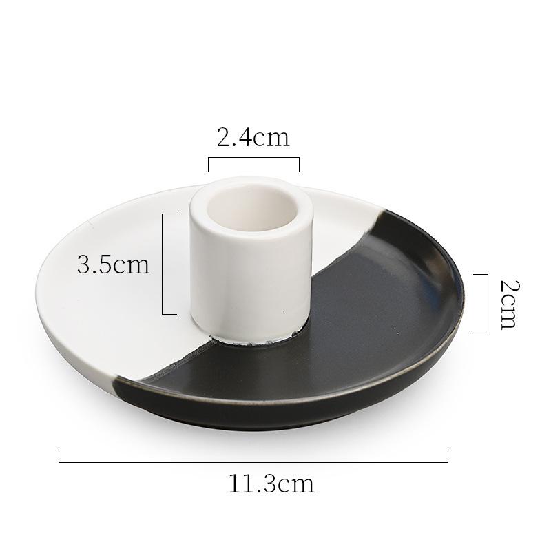 Sage Ceramic Candlestick Incense Burner & Palo Santo Holder