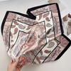 Luxury Satin Silk Scarf Square Leopard Print Women Shawl Headband Small Hair Scarves Female Handkerchief