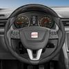 Suitable for Seat Steering Wheel Cover, Wave-Shaped Sporty Design, Breathable Leather, Segmented Anti-Slip Sweat-Absorbing Protective