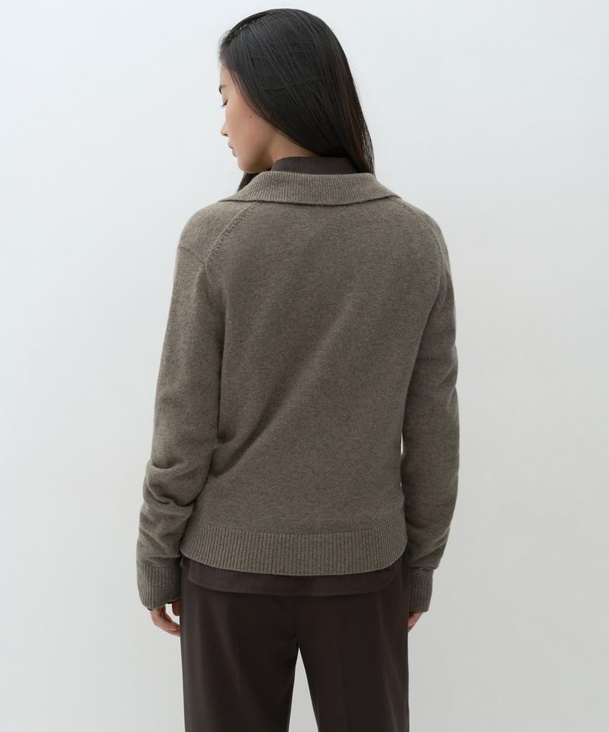 MUSINSA STANDARD WOMAN [Victoria Wool] Women'S Collared Knit [Taupe]