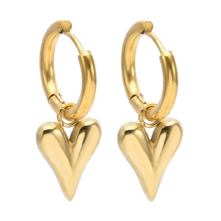 Fashion Forward Heart Ear Rings Heart Huggie Hoop Earrings for Fashion Lovers