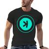 2024 summer t shirt KASPA Coin T-shirt edition korean fashion plain black short sleeves pure cotton tops streetwear