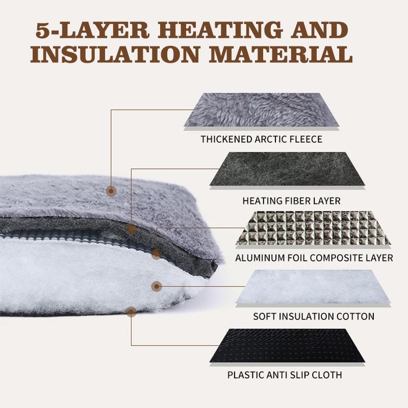 S-XL Winter Warm Pet Self-Heating Pad Aluminum Foil Dog Sleeping Pad Soft Nest Mat Seat Cushion for Small Medium Dogs & Cats