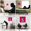 Pop Punk Art Panel 57cm X 57cm L Size Made In Japan Poster Stylish Interior Makeover Living Room Interior Pink Illustration Character Fabric Panel