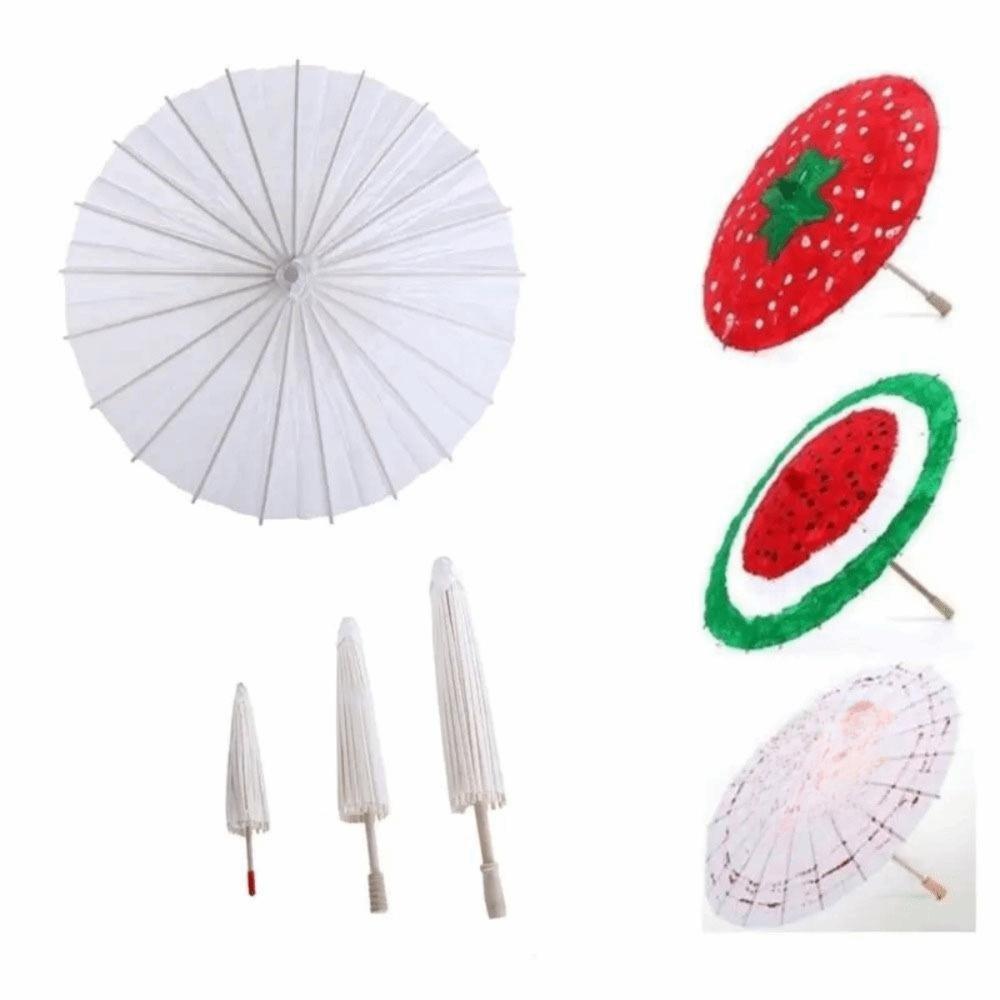 Traditional Handmade Paper Umbrella Classical Blank Paper Umbrella Home
