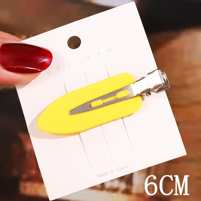 Trendy European & American Simple Duckbill Leaf Hair Clips - Seamless Bangs & Hairpins