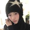 Hip-hop Star Knitted Hat Elastic Brimless Beanie Cap Personality Jacquard Woolen Hat  Women