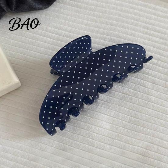 Alltägliche Haarspangen Polka Dot Krallenclip für Damen, 10 cm Schwarz/Weiß/Rot Große Clips, Großes Elegantes Accessoire, Starker Halt Kein Verrutschen Dick oder Dünn