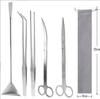 Aquatic Plant Trimming Kit: Stainless Steel Tweezers, Scissors, Clips, Flat Sand Shovel, Algae Scraper, Fish Tank Cleaning Supplies