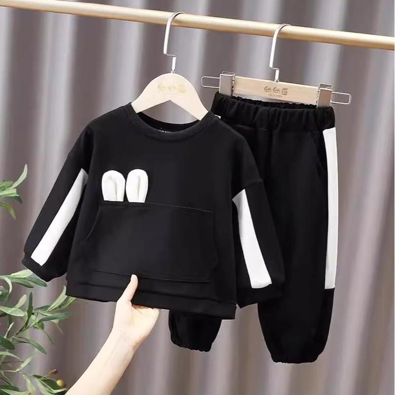2Pcs/Set Children's Clothing Sets Bowknot Baby Girl Clothes Kids Boutique Clothes Tops + Pants Outfit Set for Children