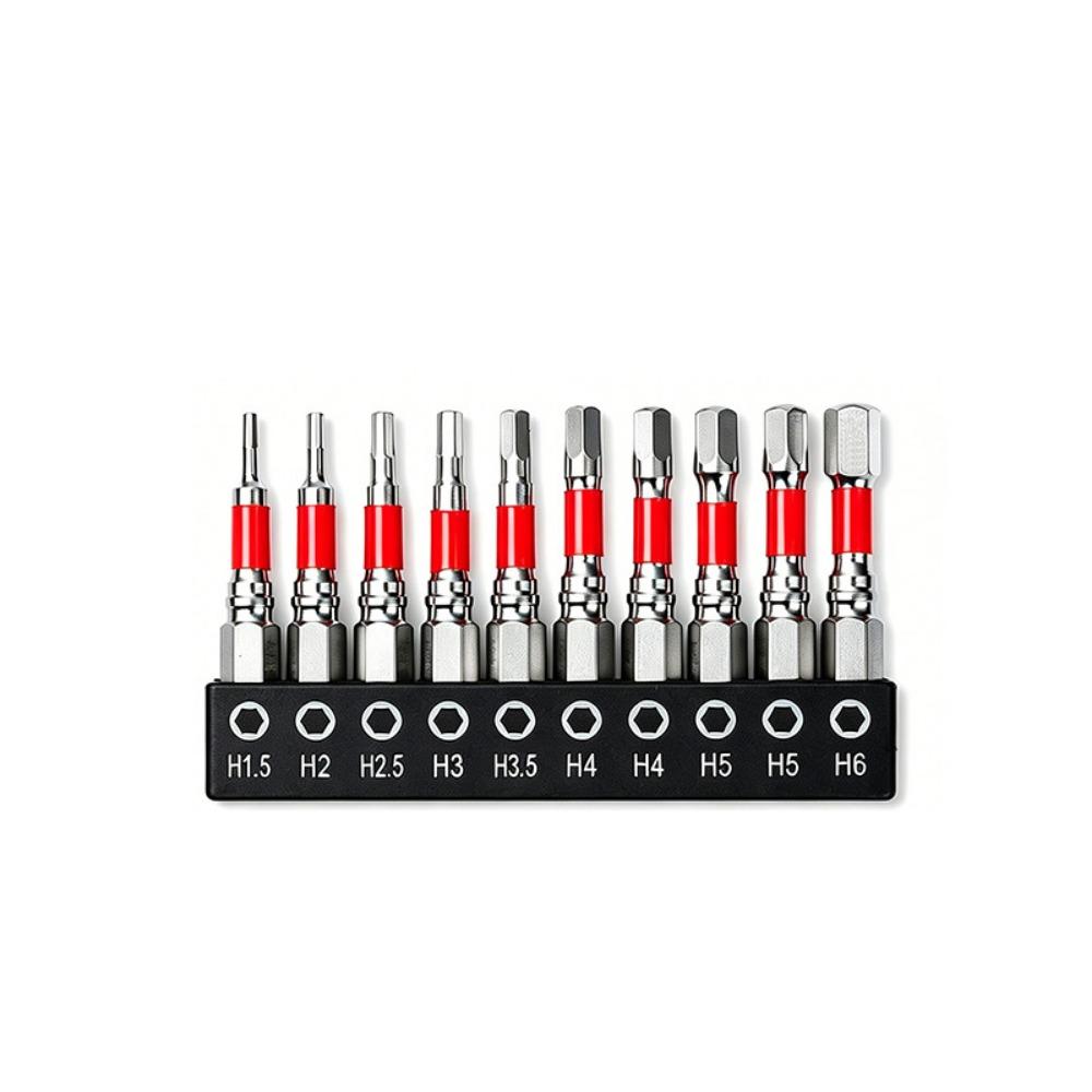 10/12/34 pcs Non-Slip Magnetic Hex Screwdriver Bits S2 Steel Slotted Torx Hex Bit Kit  Woodworking