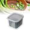 2PCS PP Vegetable Fruit Storage Container 2 Compartments Fridge Storage Organizer  Home Storage