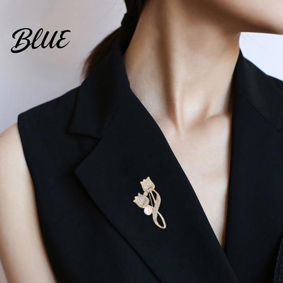 Decorative Collar Pin Women Alloy Brooch Pin Tulip Shape Lapel