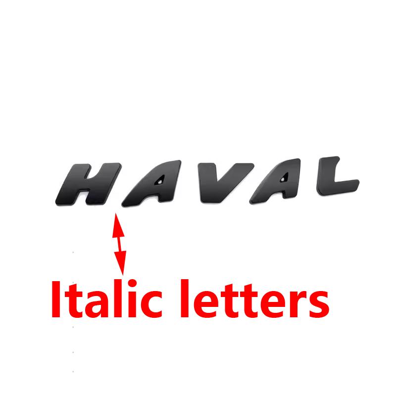 Per Haval H6 GT logo Auto Rete Anteriore Emblemi Logo Nero Per GWM Great Wall Generazione Haval H6 GT