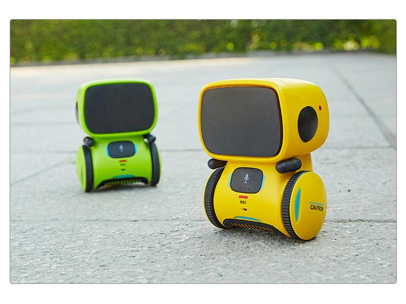 Voice Interaction Remote Control Mini Robot Toy with Recording & Voice Changing Features for Kids