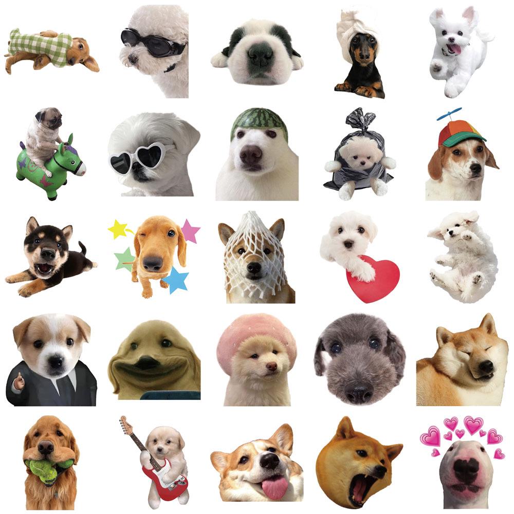 50 Sheets/Set Realistic Dog Stickers for Journals, DIY, Phone Cases